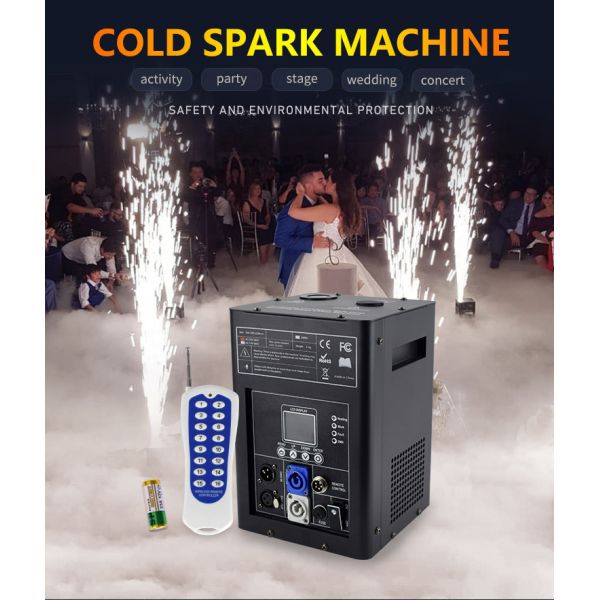 600W Wedding Effect Electronic Fountain Cold Spark Machine With Road Case