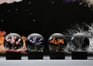 Cheap Ball Shape Crystal Decoration Crafts Designed With Four Seasons Tree for sale