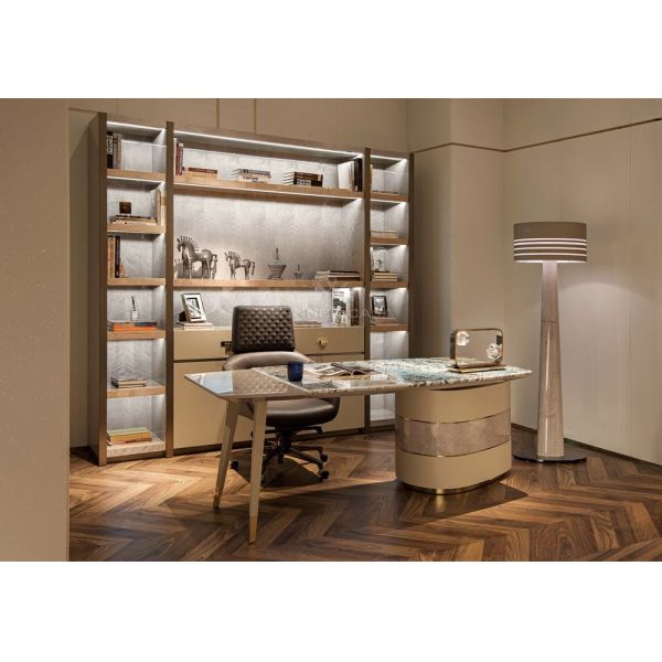 Luxury Marble Top High Gloss Veneer Home Table Modern Office Desk