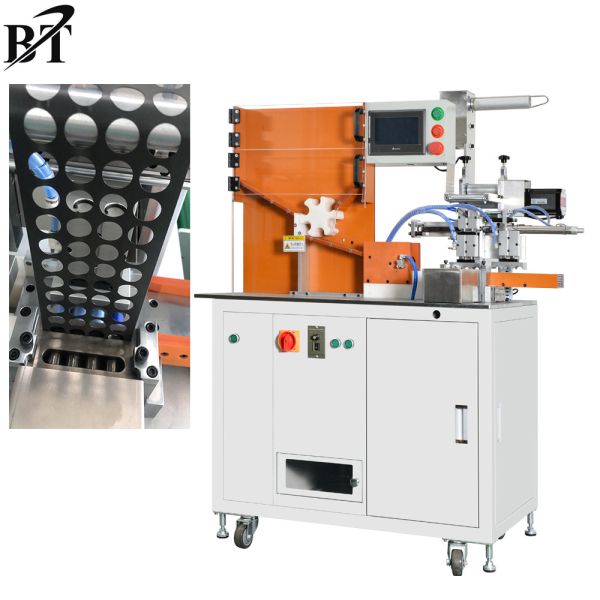 Cylindrical Battery Insulation Paper Sticker Machine 1.6KW Highland Barley Paper Pasting