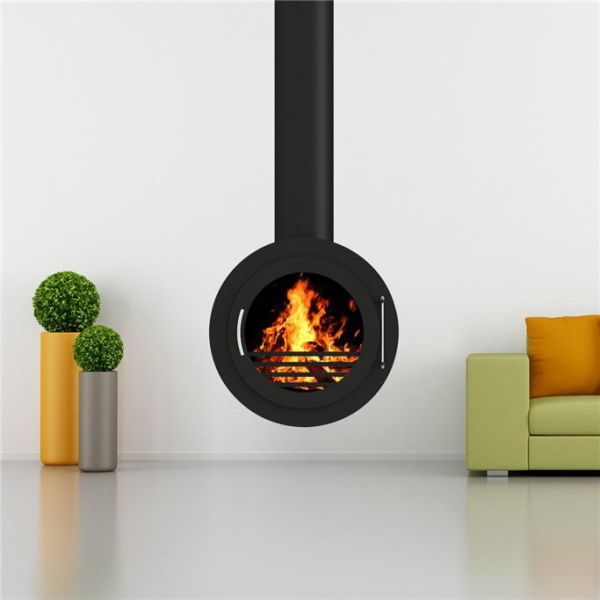 Multi-Fuel  Indoor Decorative Hanging Fireplace Wood Burning Steel Stove
