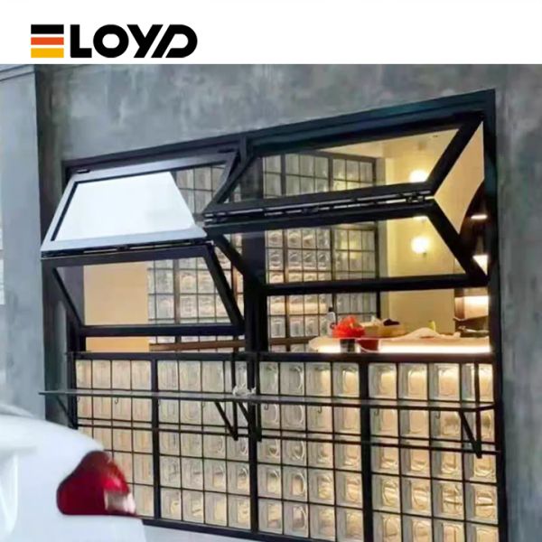 Frameless Aluminum Folding Window with Double Glazed Glass