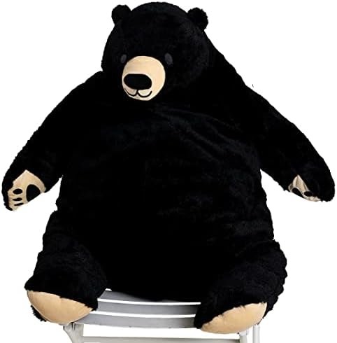 23.6in Dark Brown Teddy Bear Plush Toy Simulation Djungelskog Teddy Bear Stuffed Animal Doll Home