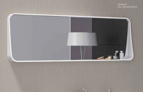 White Case Bathroom Vanity Mirrors Stain Resistant Eco Friendly