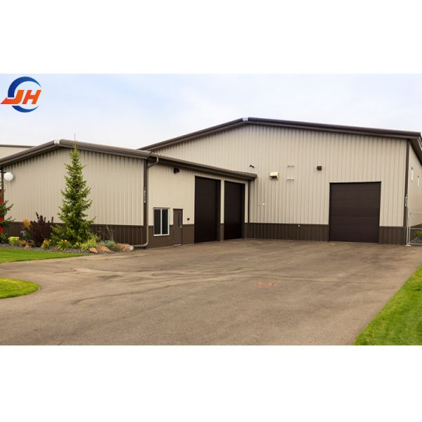 Steel Structural Beam Warehouse with Sliding Door and Industrial Space Frame Design