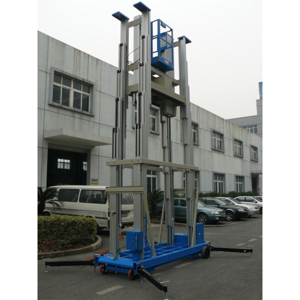 Reliable Blue Hydraulic Aerial Work Platform 22 M Height For Business Decoration