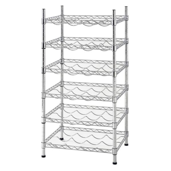 12 Bottle Stackable Wine Rack Champagne Bar Accessory Metal Free Standing