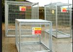 Folding Steel Stackable Pallet Cages For Supermarket Gas Bottle Storage