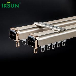 China OEM ODM Double Track Curtain Rail , Ceiling Hung Curtain Track With Twinkle Coating on sale