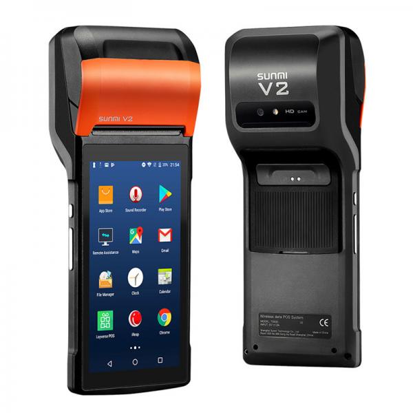 Quality Android 7.1 Rugged PDA Handheld POS Printer 58mm Terminal Sunmi V2 PDA With  Camera wholesale