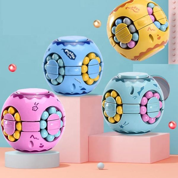 Fingertip Gyroscope Toy Decompression Puzzle Magic Bean Cube Two In One