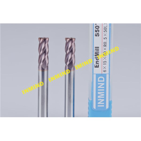 2 Flute 4 Flute Corner Radius End Mill with SiN AlTiN Coating R1.0 Corner
