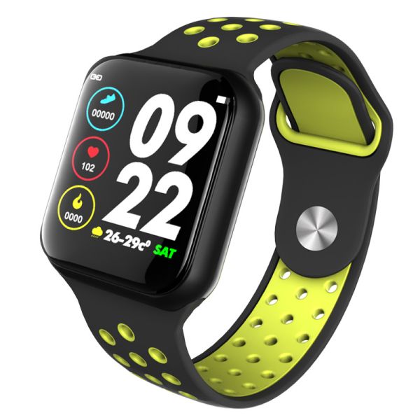 F8 Heart Rate Smart Bracelet Waterproof Wrist Watch Phone Black 1.3inch 240*240