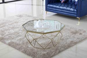 Cheap Stainless Steel Modern Glass Coffee Tables Stylish Tea Table Living Packing Pearl Room for sale