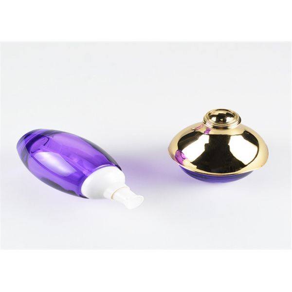 Light Purple Cosmetic Pump Glass Lotion Bottles Glass Skincare Bottles For Serum 120ml