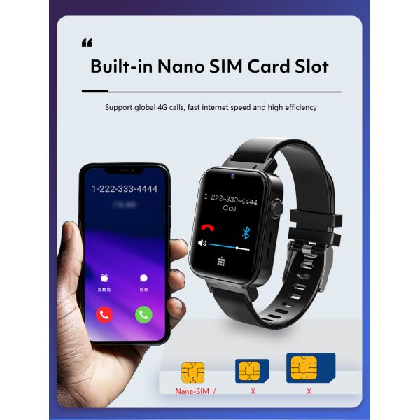 Face Recognition 4G IP68 Waterproof Smartwatch 1.5 Hour Charging Time
