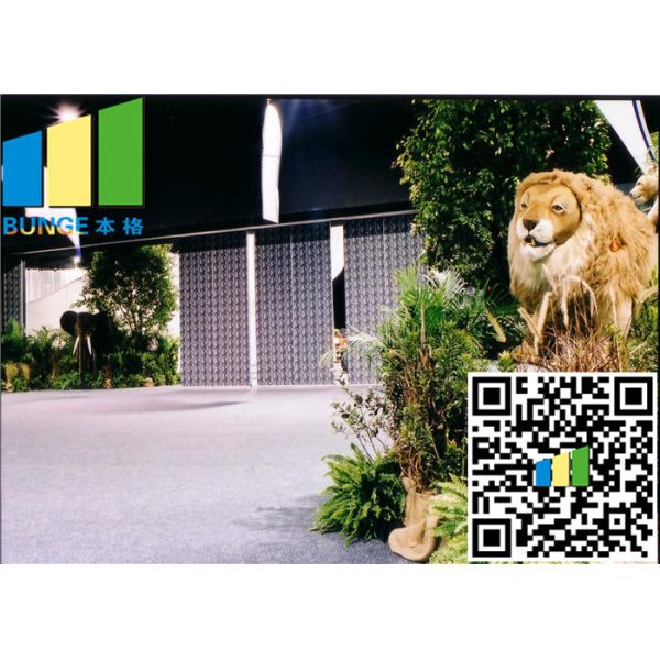 Banquet Hall Hotel Operable Sliding Glass Walls Fabric Veneer Laminate