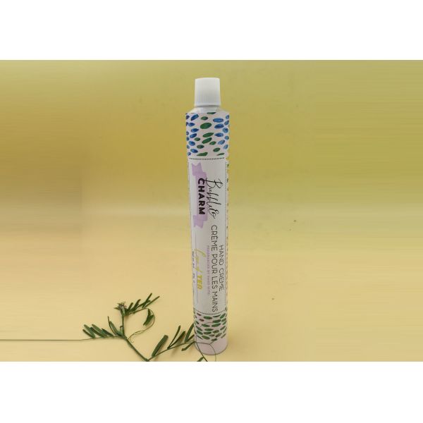 Round Empty Aluminium Collapsible Tubes Packaging , European Standard