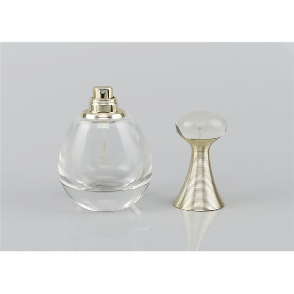 Customize Luxury Clear Glass Pump 100ml Perfume Bottle For Perfume Packaging