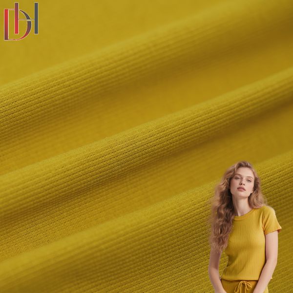 95% Cotton 5% Spandex Fabric 280gsm Eco Friendly Tricot Knitted Fabric