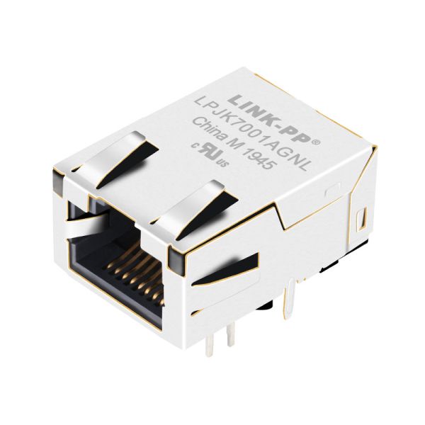 LPJK7041A98NL Height 11.3mm Low-Profile Gigabit Rj45 LED Shield R/A THT