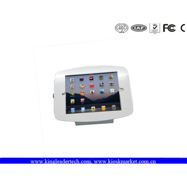 iPad Mini White iPad Kiosk Floor Stand Lockable Wall Mount & Desktop
