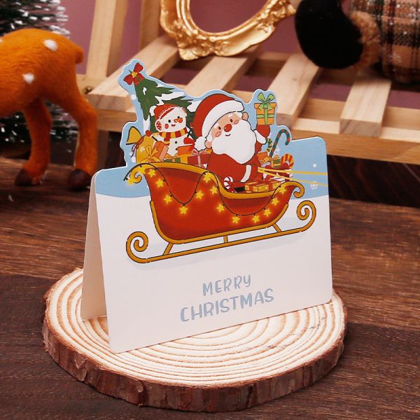 Assorted Theme Creative Santa Greeting Cards Paper