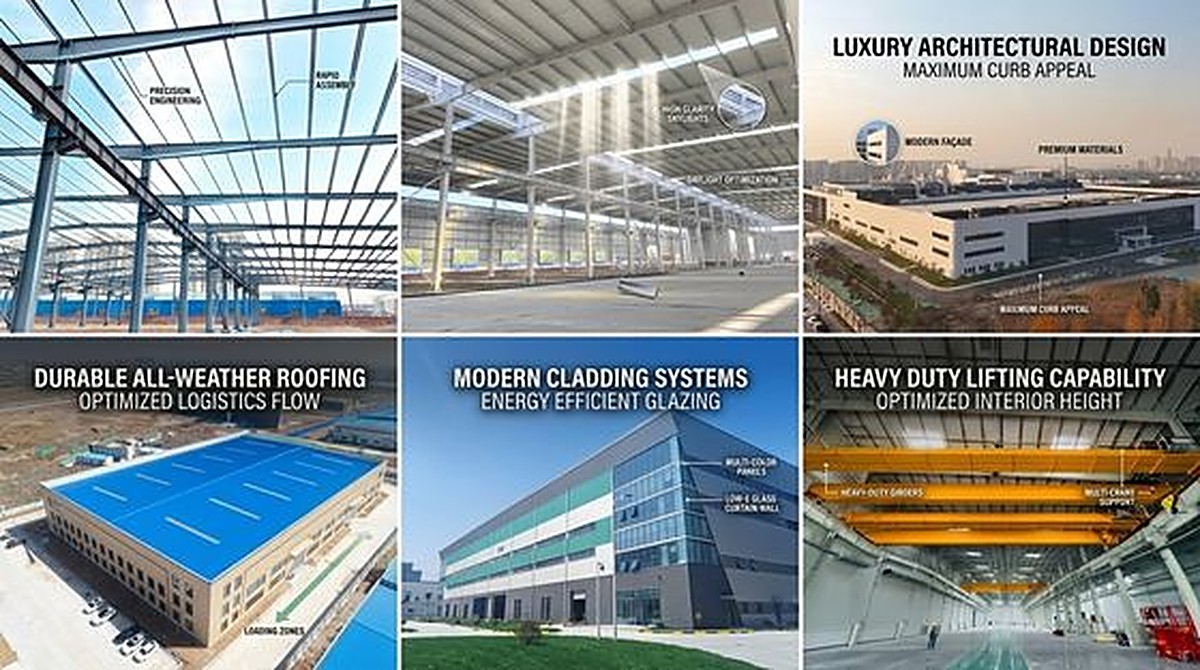 Steel Frame Steel Metal Buildings Providing Powder Coated or Painted Finish Customization Engineered for Strength and Longevity