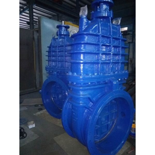Ductile Iron Cast Gate Valve Elastic Seat Soft Seal Open Rod DIN NPS 11/2