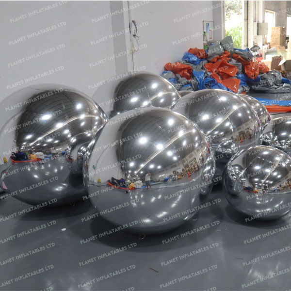 Giant Hanging Silver Reflective Inflatable Mirror Balloon Indoor Decorative Inflatable Mirror Ball