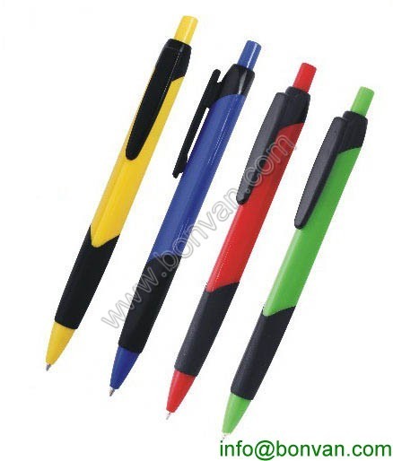 silver body colored grip retractable plastic ball pen,popular promotional gift ball pen