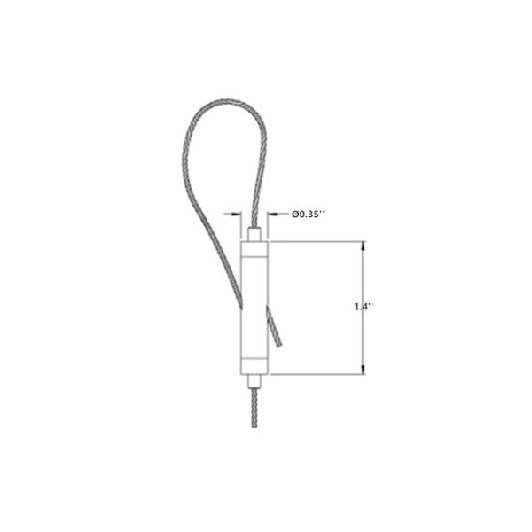 Brass Material Cable Looping Gripper , Double Way Adjustable Aircraft Cable Hanging Kit