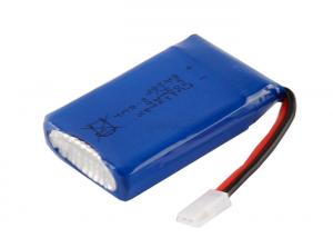 Cheap Customized 2S1P 25C 3.7 V 700mah Lipo Battery , Rc Helicopter Removable Battery for sale