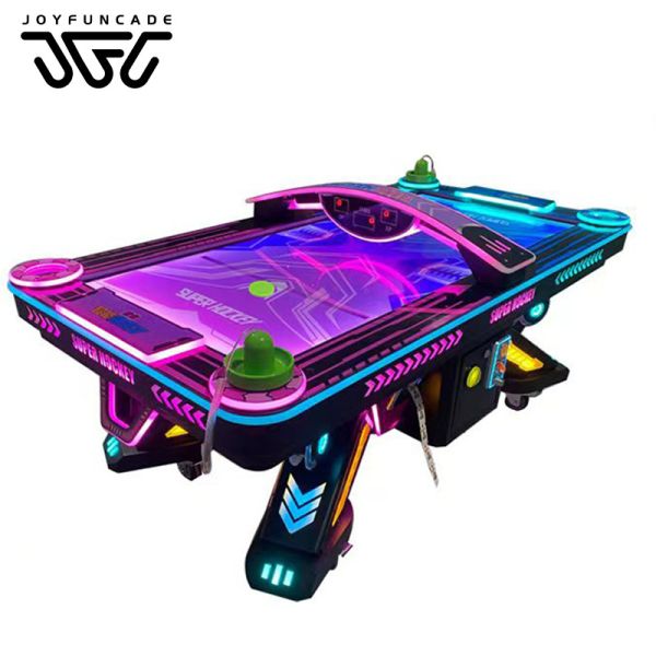 2-Player Air Hockey Arcade Game Machine Commercial Coin-Operated Multi-Ball Arcade Machine Premium Mini Air Hockey Table Heavy-Duty Fiberglass Sports Table with Ticket Payout