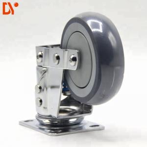 Cheap 6 Inch Heavy Duty Swivel Industrial Caster Wheels Plate Silent Pu for sale