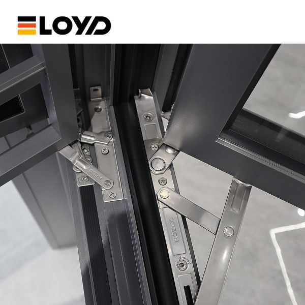 Thermal Insulated Aluminum Frame Casement Windows Replacement Bronze Grey