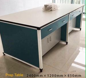 Cheap School Lab Furniture Top Quality Aluminium Alloy Wood Lab Desk Prepartion Room Lab Bench Laboratory Prep Table With CE for sale