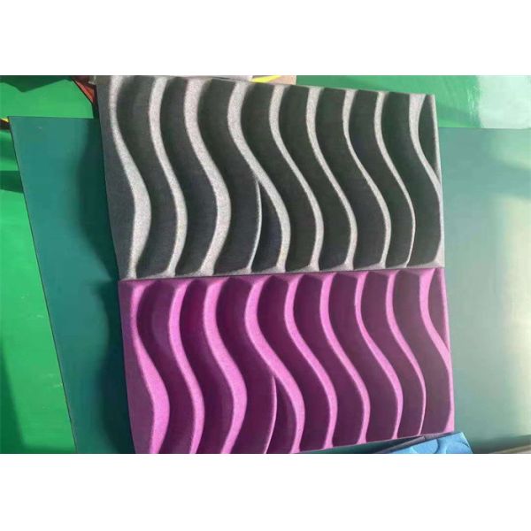 600x1200mm PET Acoustic Panels , Decorative Acoustic Wall Panels