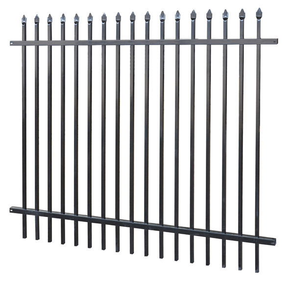 Galvanized Steel Tubular Fence Stain Yellow Powder Interpon 80 Microns Thick 1820mm X 3000mm Width