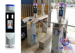 Cheap Workplace Entry Tripod Turnstile Gate Non Contact Face Recognition With Body Temperature Measure for sale