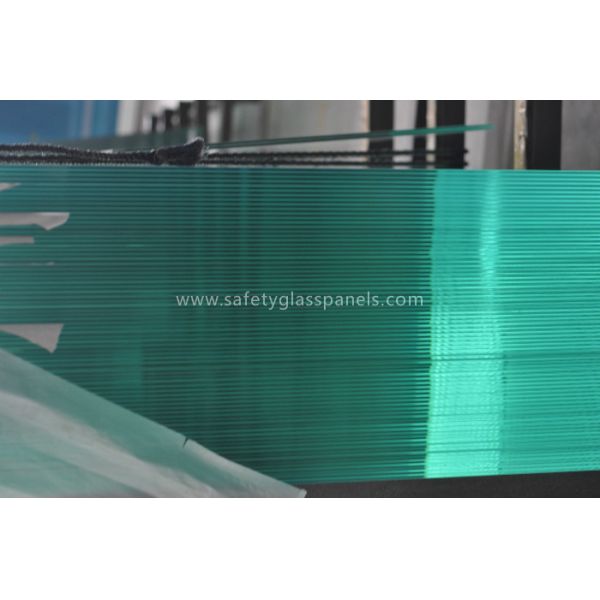 Green Interior Decorative Tempered Safety Glass , Large Tempered Glass Wall Panels