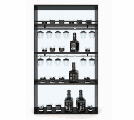 Aluminum Open Display Shelf For Living Room / Kitchen Home Decoration