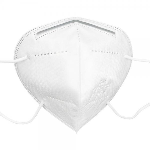 White KN95 Disposable Pollution Mask , FFP2 Face Mask 10.5x15.5cm Size