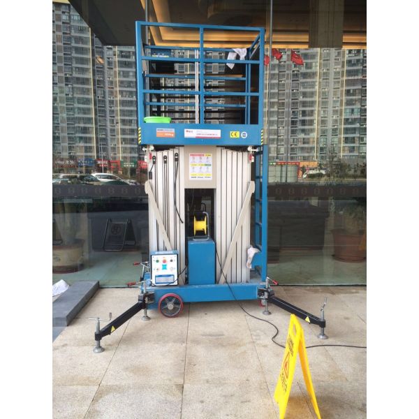 12 M Aluminum Alloy Double Mast Man lift Aerial Work Platform aerial platform lift