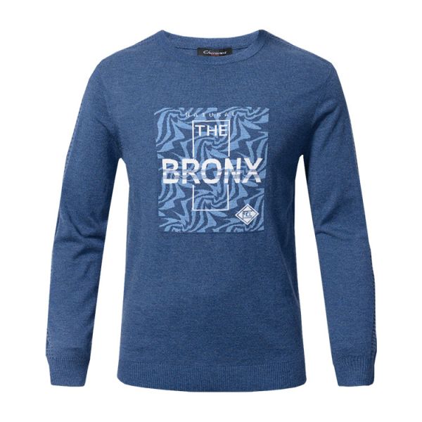 Free Shipping Custom Logo Knit Pattern Sweater High Quality Men Crew Neck Sweater