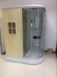 Recantangel Sauna Room Bathroom Shower Cabins 2 Sided Waste Drain / Wooden Room