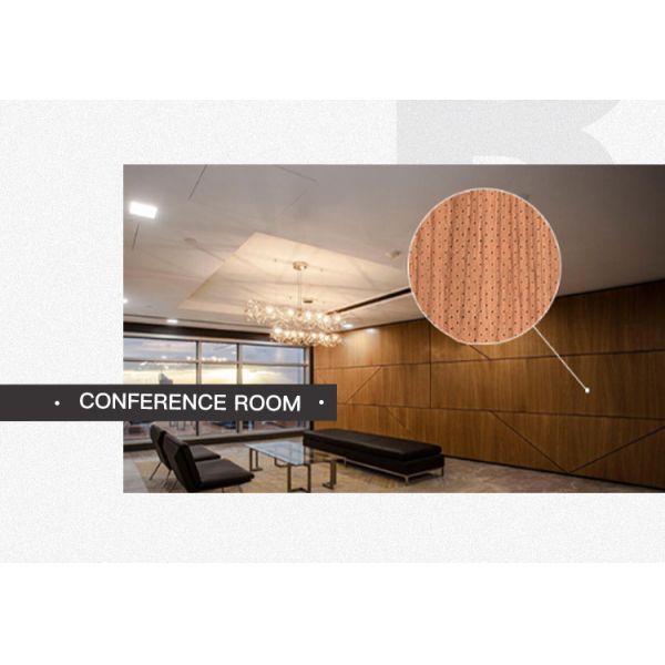 Micro Perforated Wood Acoustic Panels Interior Decoration for Ceiling And Wall
