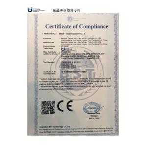 Ningbo Uv Light & Electricity Co., Ltd. Certifications