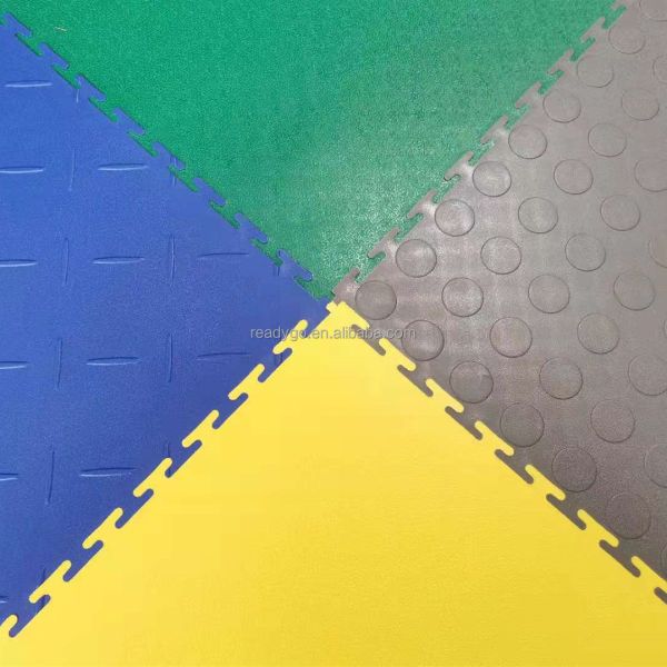 Anti Slip PVC Garage Floor Mat 498*498mm PVC Tile Garage Flooring