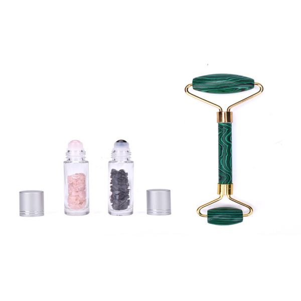 10ml Gemstone Glass Roller Bottles With Blue Jade Sodalite Jade Roller